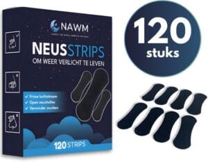 NAWM neusstrips verpakking met 120 zwarte neusstrips